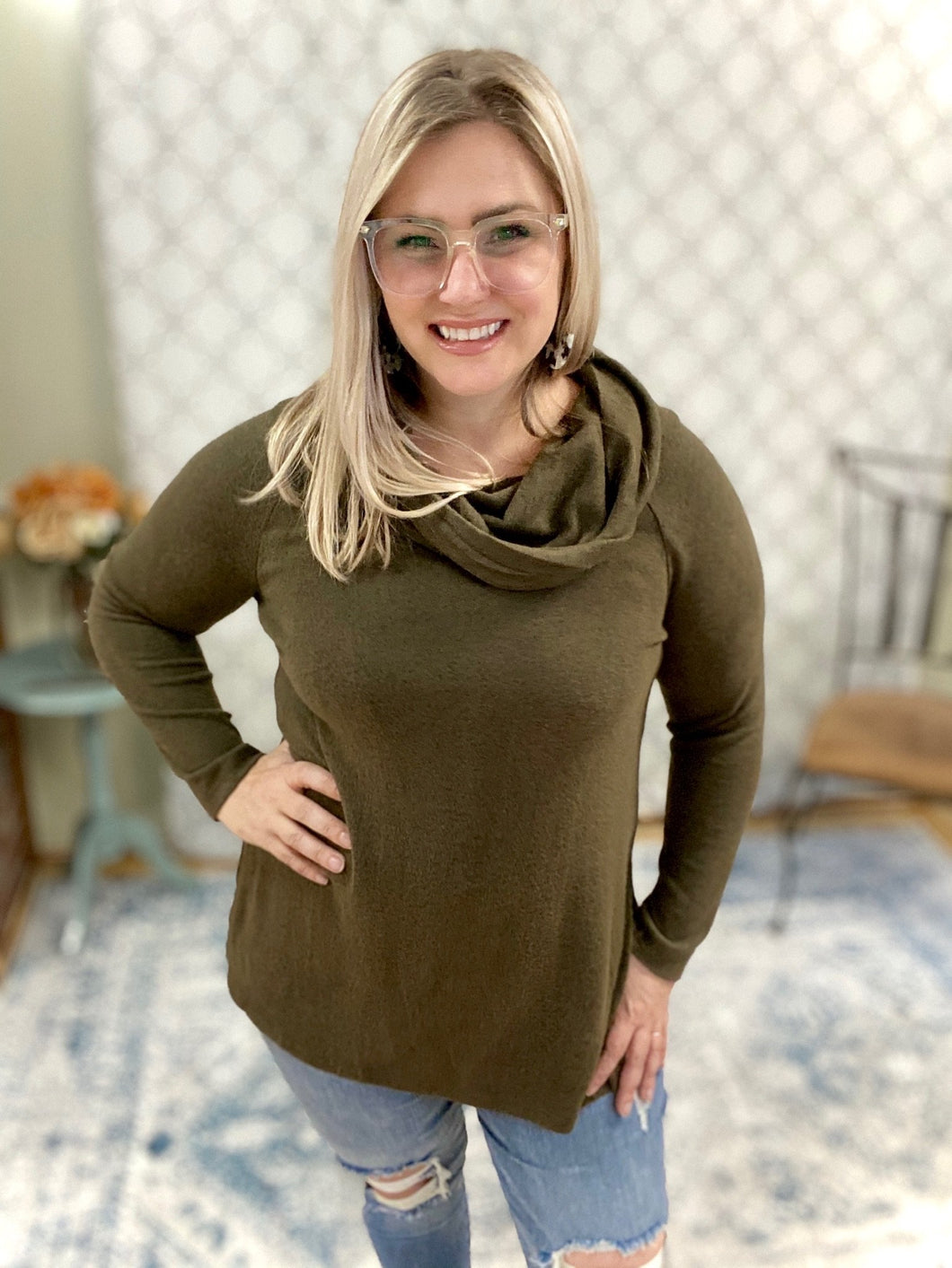Brave Choices Top in Olive