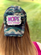 Load image into Gallery viewer, Nope Not Today Camo Hat
