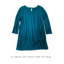 Load image into Gallery viewer, A Twist of Fate Top in Teal
