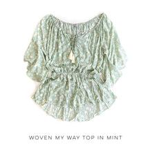 Load image into Gallery viewer, Woven My Way Top in Mint
