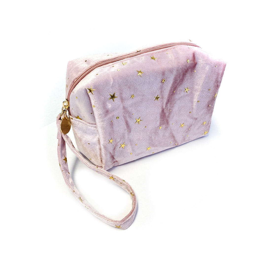 My Pink Velvet Star Cosmetic Bag