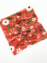 Load image into Gallery viewer, Red Vintage Christmas Floral Headband
