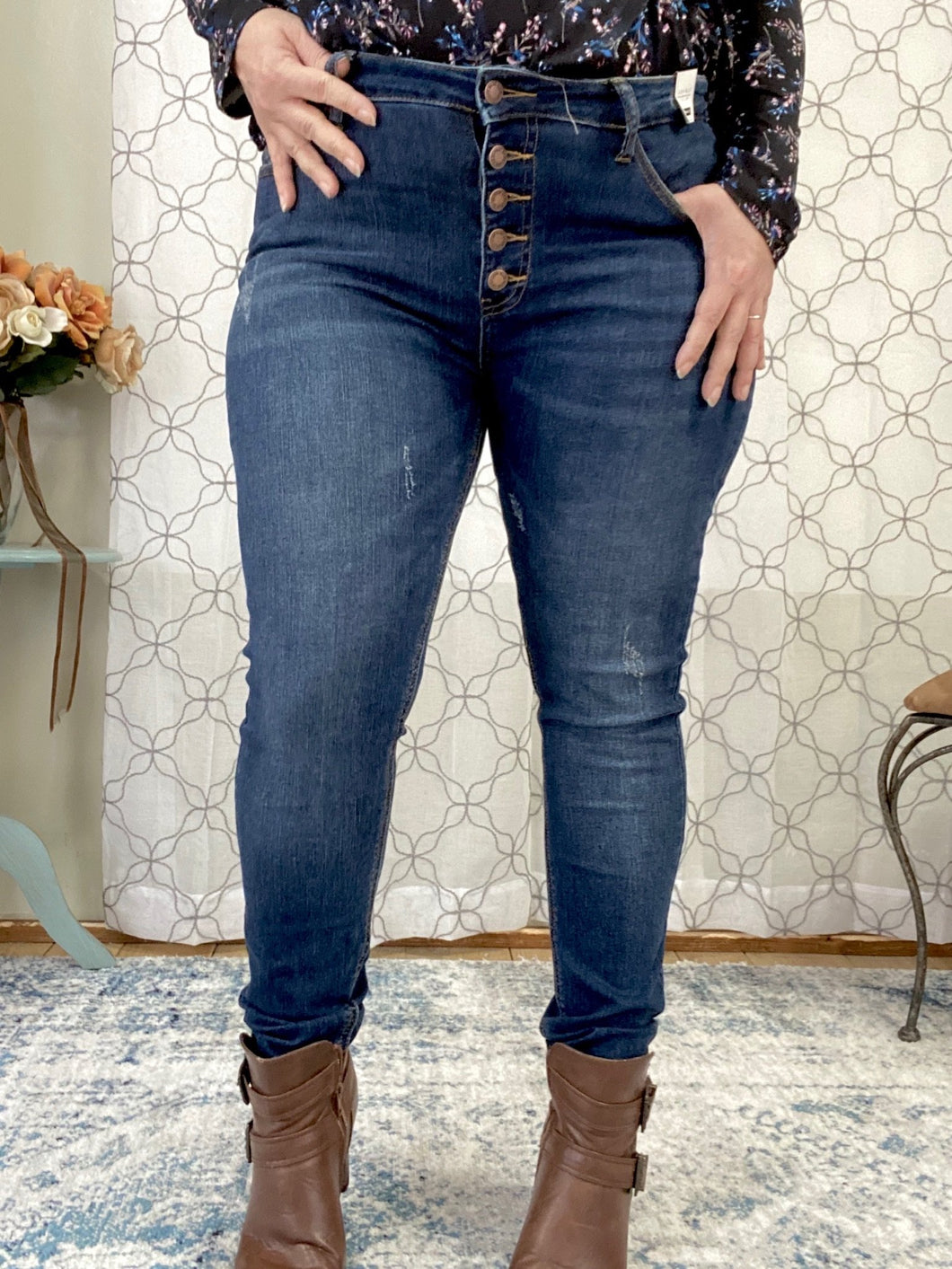Beautifully Buttoned Judy Blue Jeans