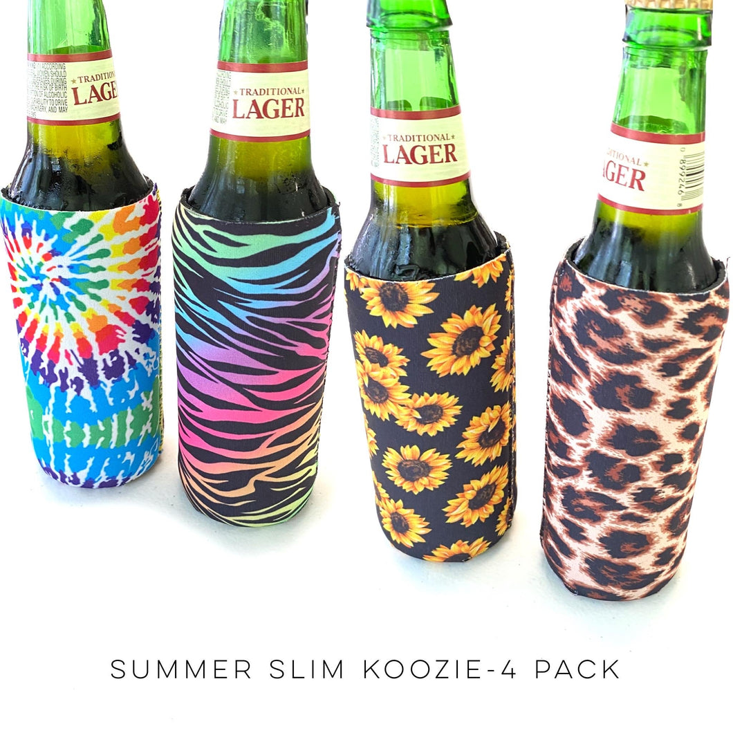 The Summer Slim Koozie 4 Pack