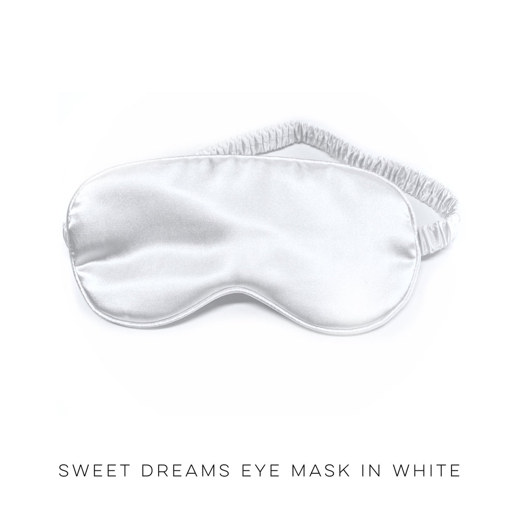Sweet Dreams Eye Mask in White