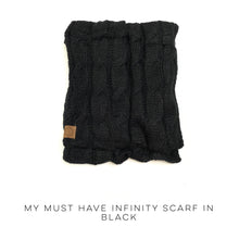 Load image into Gallery viewer, My Must Have Infinity Scarf in Black
