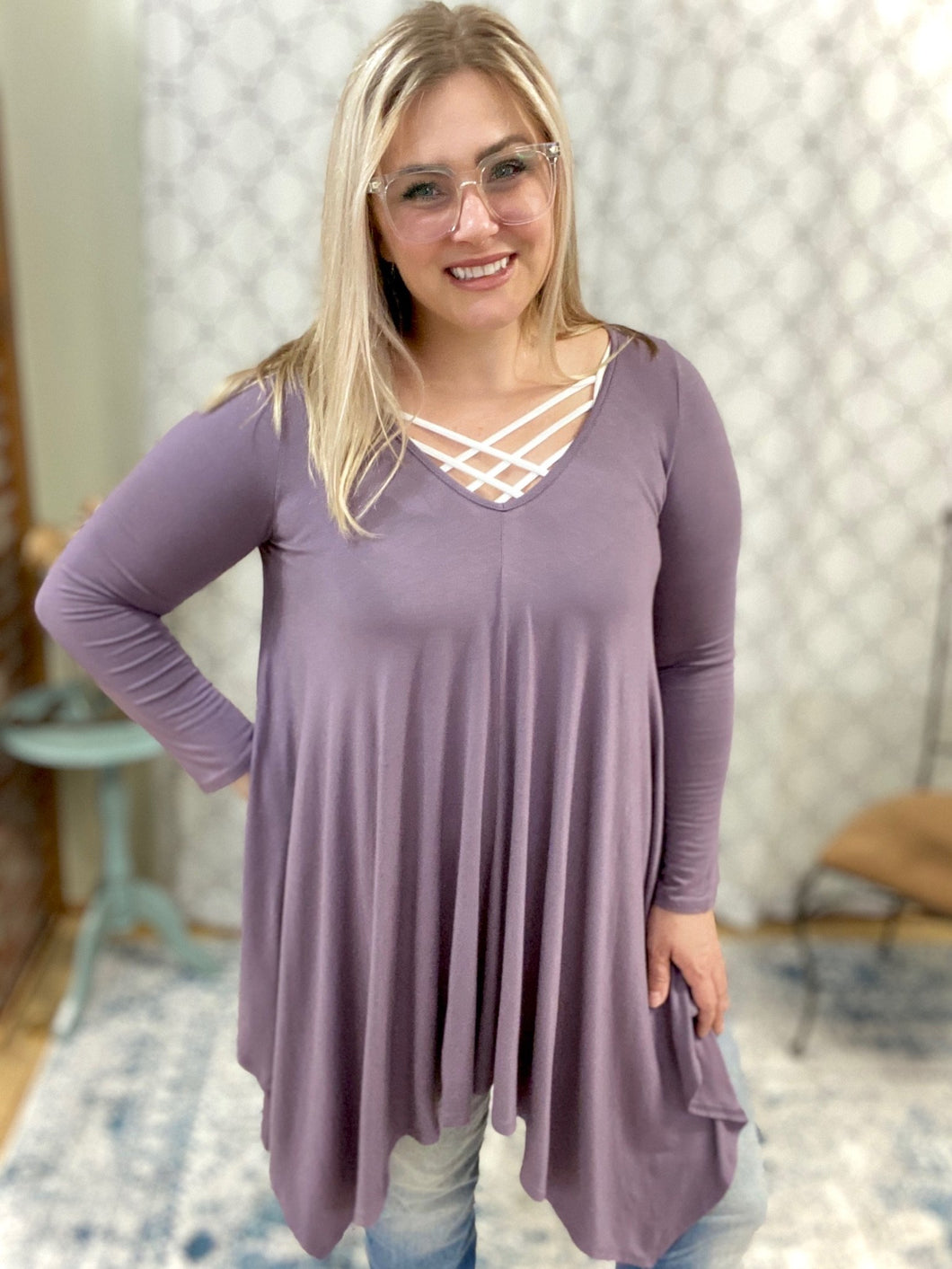 Anything is Possible Tunic in Lavender