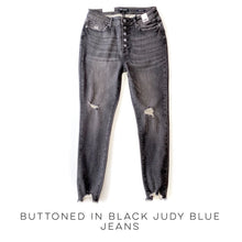Load image into Gallery viewer, Buttoned in Black Judy Blue Jeans
