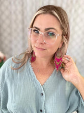 Load image into Gallery viewer, My Boho Fringe Earrings in Pink
