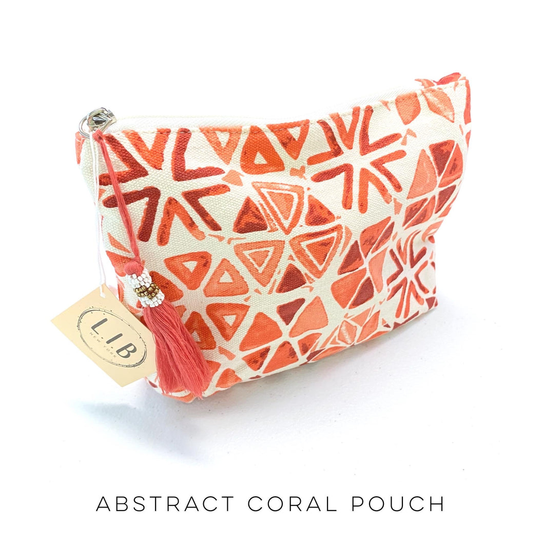 Abstract Coral Pouch