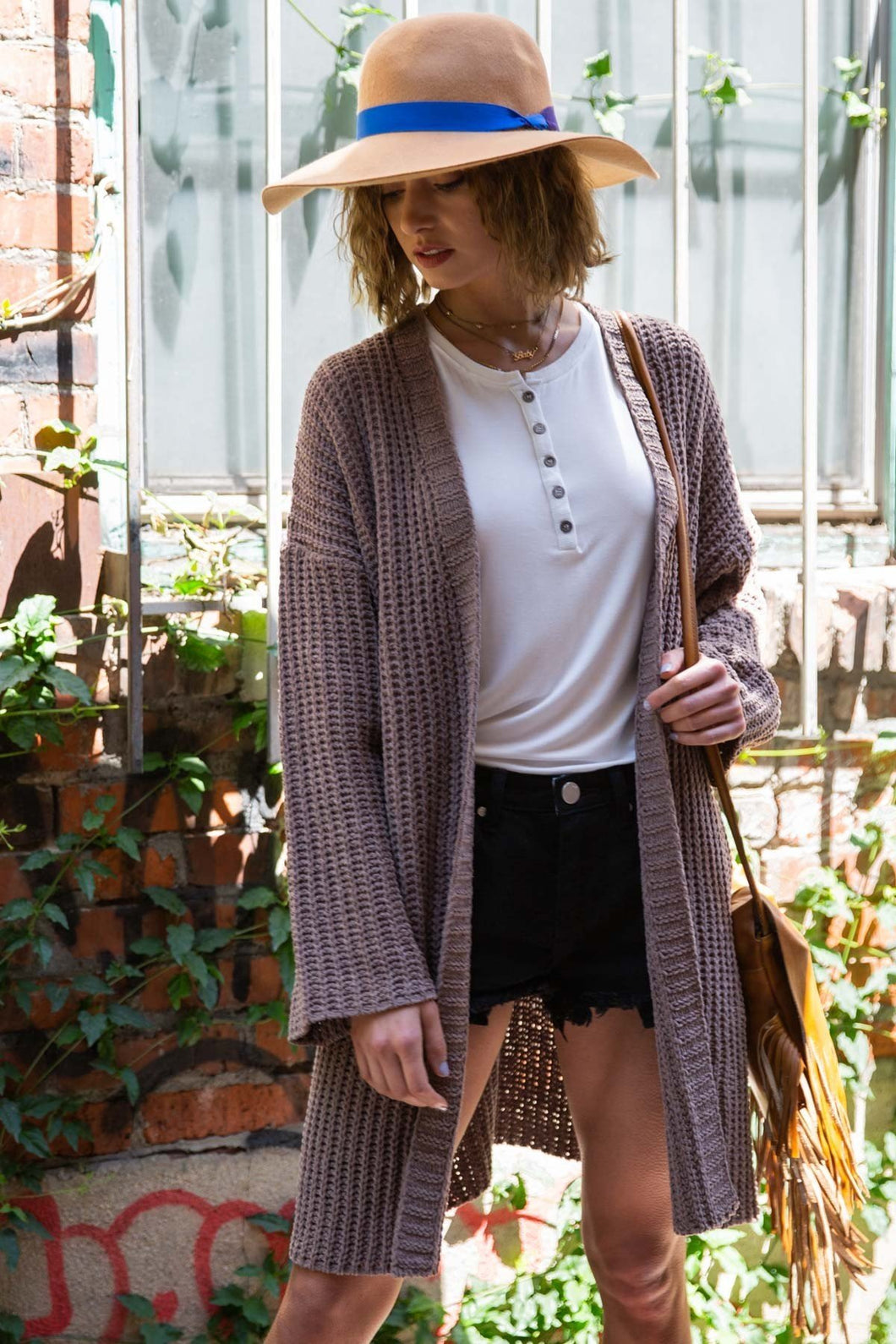 Mad About Mocha Boyfriend Cardigan