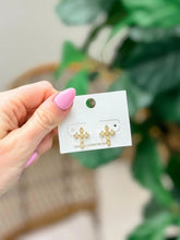 Load image into Gallery viewer, PREORDER: Opal Cross Stud Earrings

