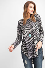 Load image into Gallery viewer, No Doubt About It Zebra Print Top

