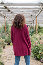 Load image into Gallery viewer, Get Comfortable Double Pocket Sweater- Wine
