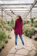 Load image into Gallery viewer, Get Comfortable Double Pocket Sweater- Wine
