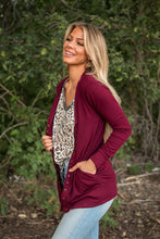 Load image into Gallery viewer, Everyone&#39;s Favorite Cardigan- Dark Burgundy
