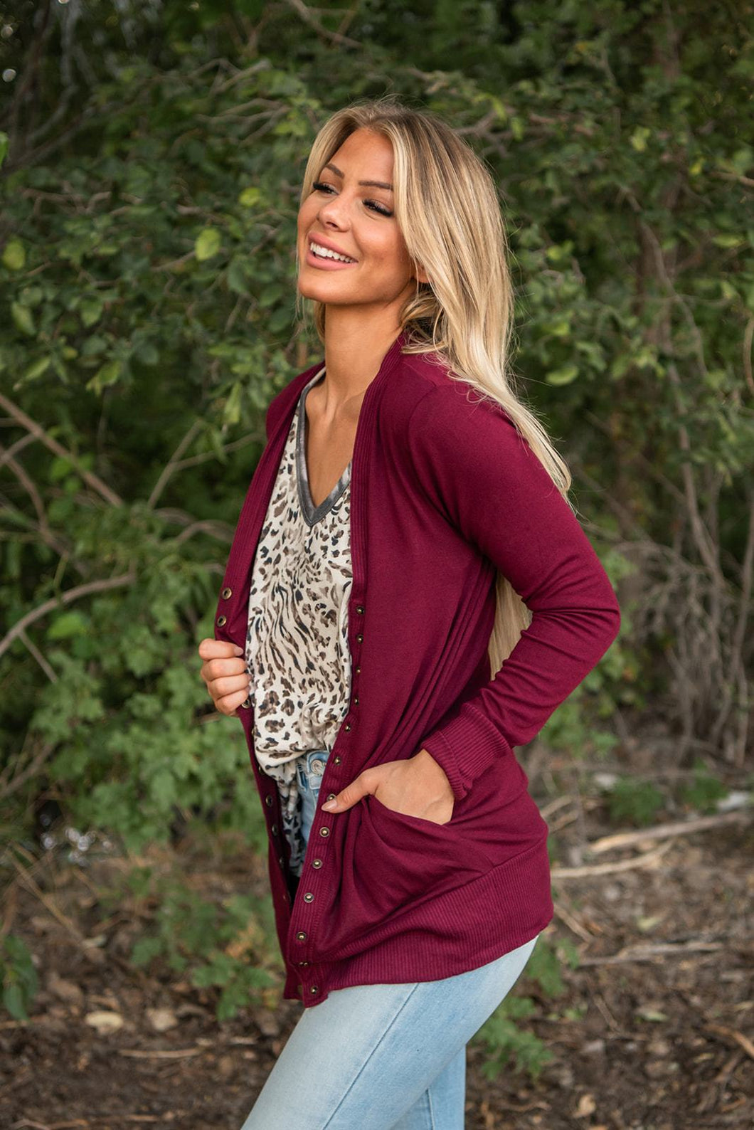 Everyone's Favorite Cardigan- Dark Burgundy