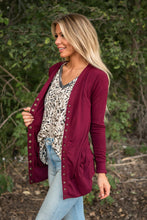 Load image into Gallery viewer, Everyone&#39;s Favorite Cardigan- Dark Burgundy
