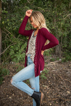 Load image into Gallery viewer, Everyone&#39;s Favorite Cardigan- Dark Burgundy
