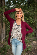 Load image into Gallery viewer, Everyone&#39;s Favorite Cardigan- Dark Burgundy
