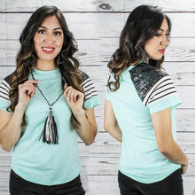 Load image into Gallery viewer, The Elevated Stripes Top in Mint

